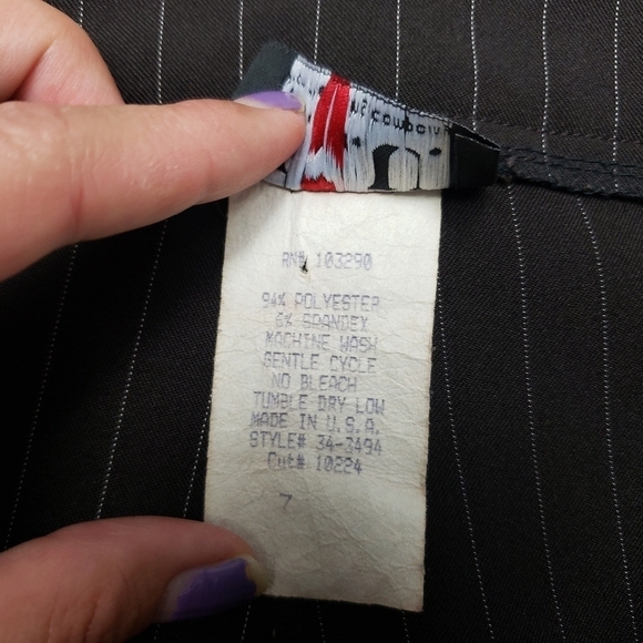 I.L.U brown and white striped flare dress pants juniors size 7 - Picture 8 of 12